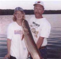 Dennis & Amy with 44 inch Muskie 2010